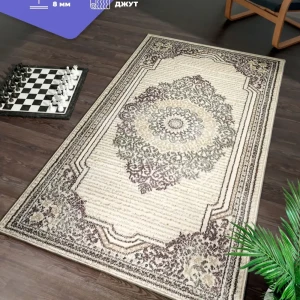 91595802 Ковер Фризе Atlas F103 Beige-Violet 80x150 см хлопок цвет Бежевый STLM-1045980