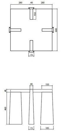Zuri Design Квадратный стол из фанеры  00200  - Вид №4