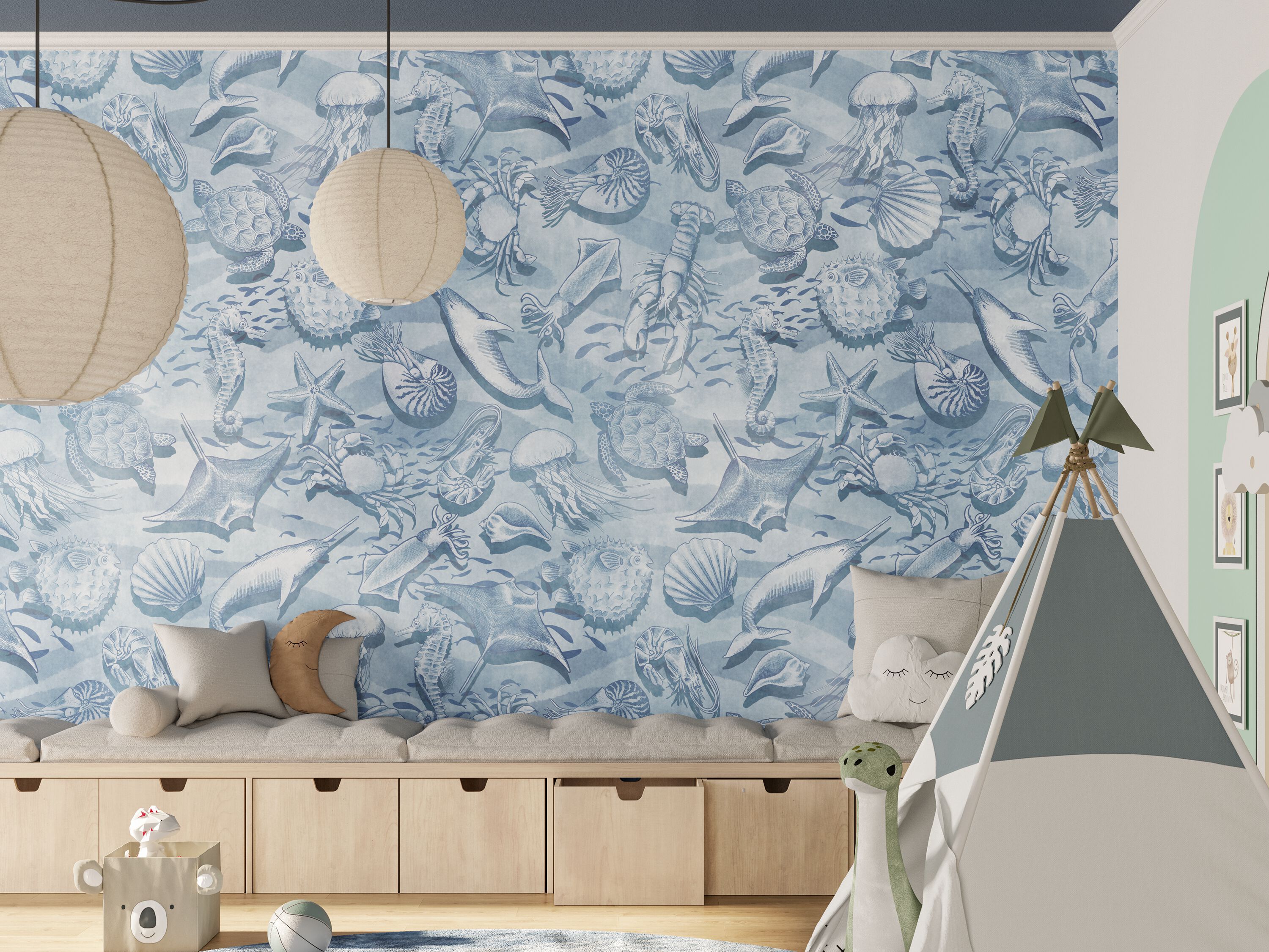 Обои с рисунком для детей Inkiostro Bianco Inkids ARCH-00040006