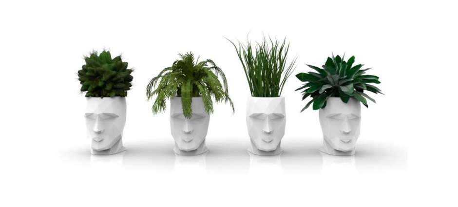 070277 Кашпо матовое белое 100см Vondom Adan - Вид №3