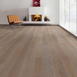 Паркетная доска Haro 4000 Series Top connect Коричневый Выбеленный 527304 Дуб Рустик с брашью (Текстурированная) 2200х180 мм.