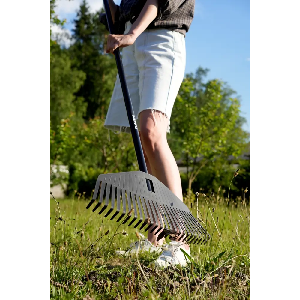 Грабли веерные Plantic Solid M 25 зубьев с черенком 165 см 89397888 STLM-1508257 - Вид №2