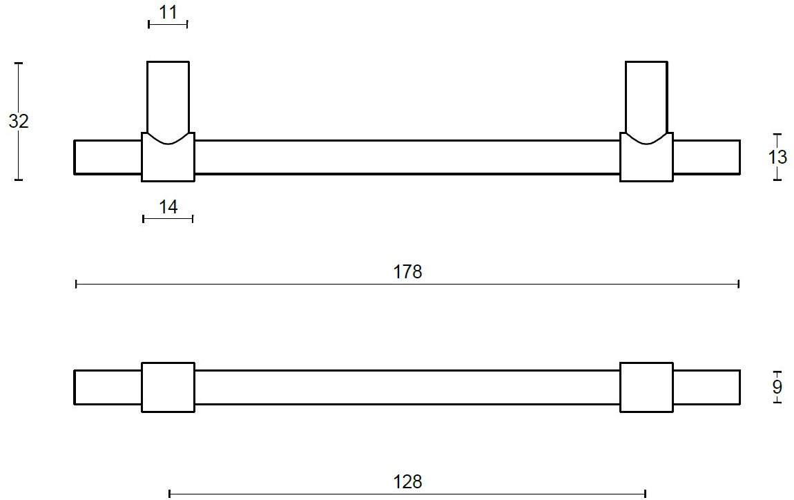 Formani Мебельная ручка из нержавеющей стали One Pb195/96-128-160 - Вид №2