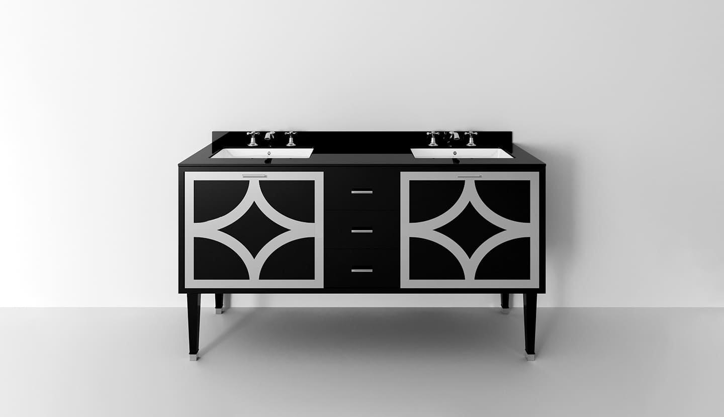 Деревянный двойной умывальник с ящиками Park Avenue CORA 3S ARCH-00133673 - Вид №1