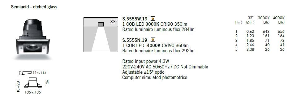 Квадратный утопленный прожектор SIMES ARCH-00025215 - Вид №2