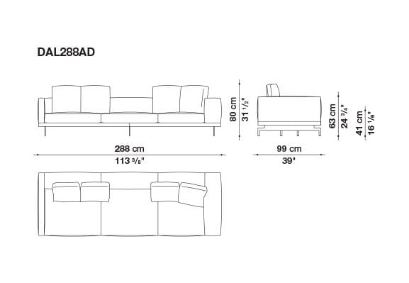 3-местный тканевый диван B&B Italia док ARCH-00033457 - Вид №38