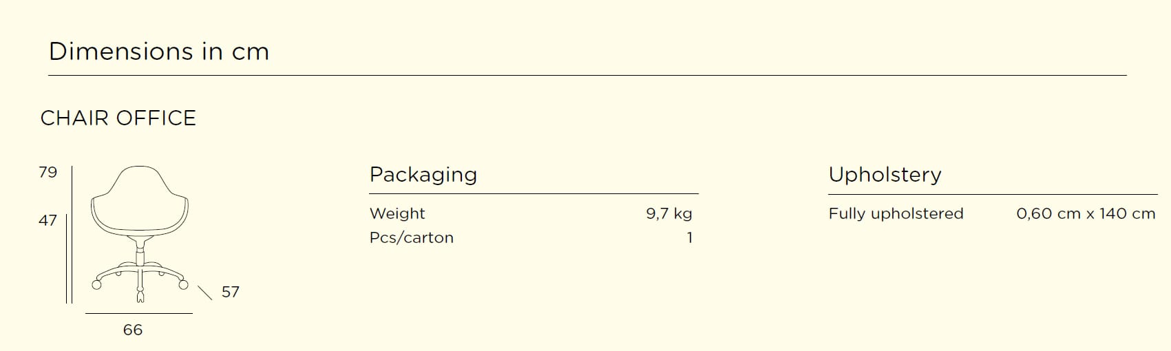 5 спиц подлокотник ткань операционный офисный стул JOB’S Epoque ARCH-00031466 - Вид №7