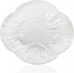 71597 Meissen Блюдо овальное Meissen "Лебединый сервиз" (белый рельеф), 15см, Фарфор
