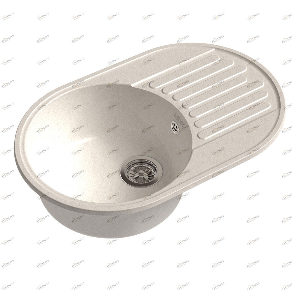 RQ55 белый Мойка кухонная прямоугольная Raiber 