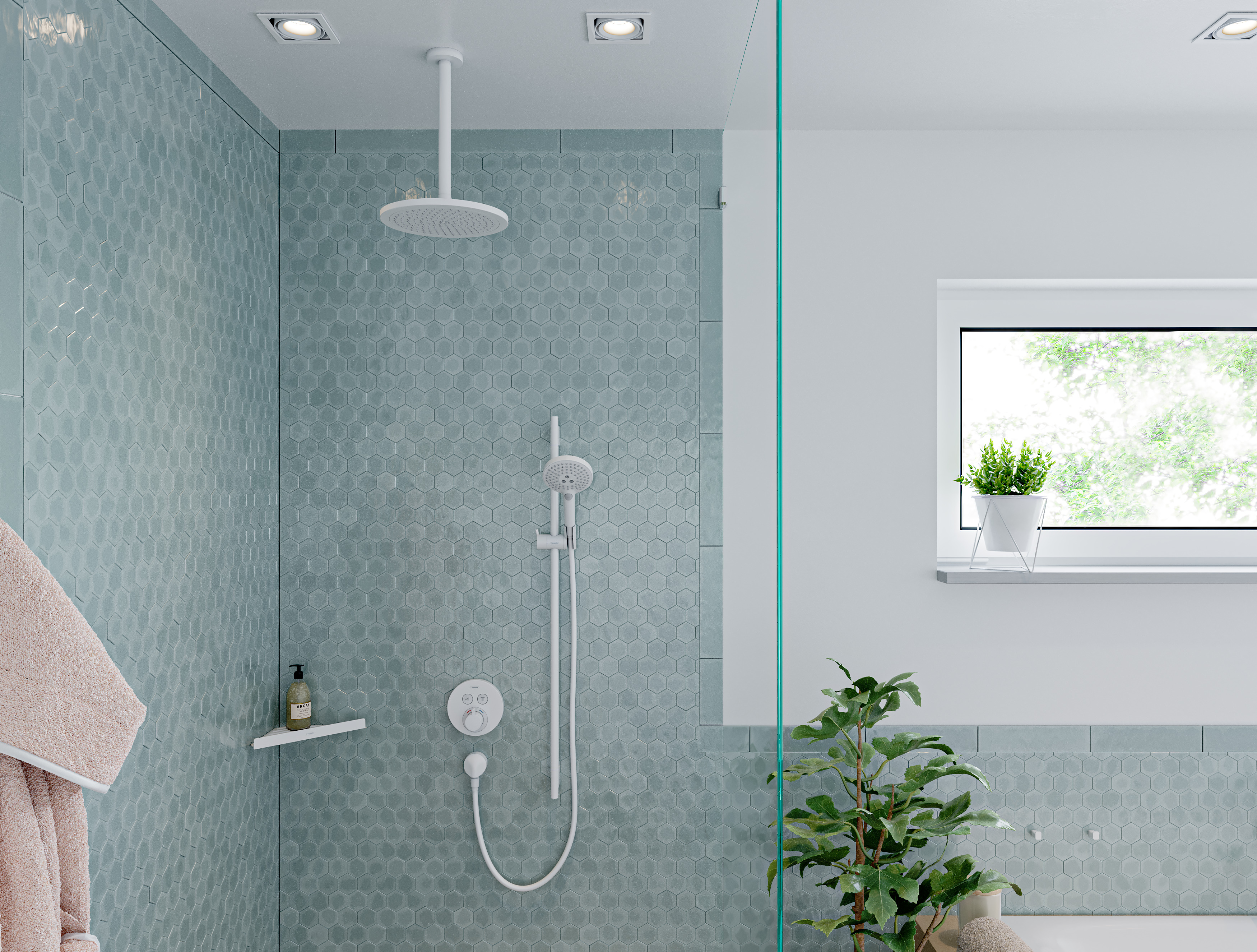 28631000 Unica Душевая штанга S Puro 90 см со шлангом Isiflex 160 см Hansgrohe  - Вид №2