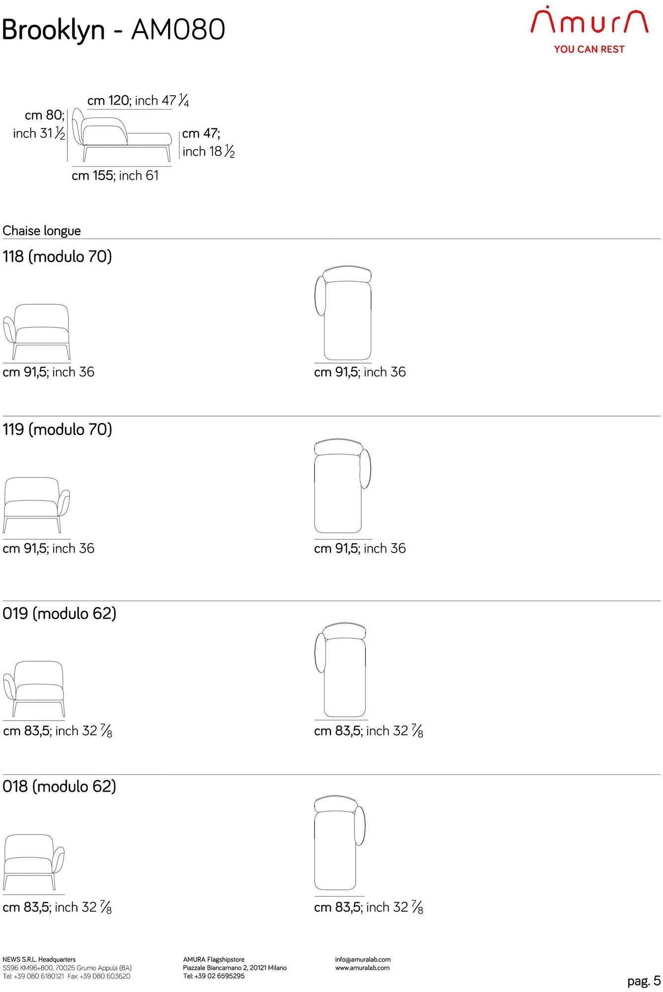 AMURA 2-местный тканевый диван Brooklyn Am080.020 - Вид №10