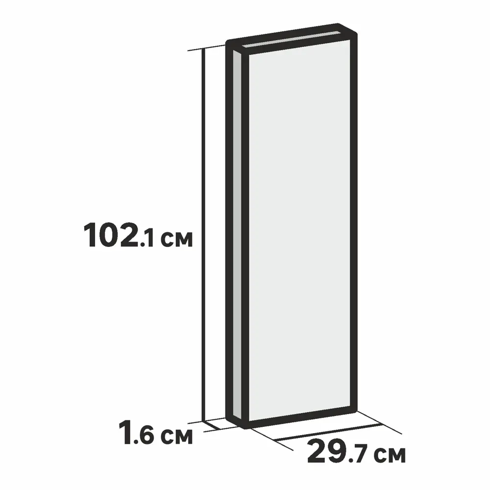 Фасад кухонного шкафа Аша 29.7x102.1 см KONSENSA ЛДСП цвет белый STLM-2150854 - Вид №15