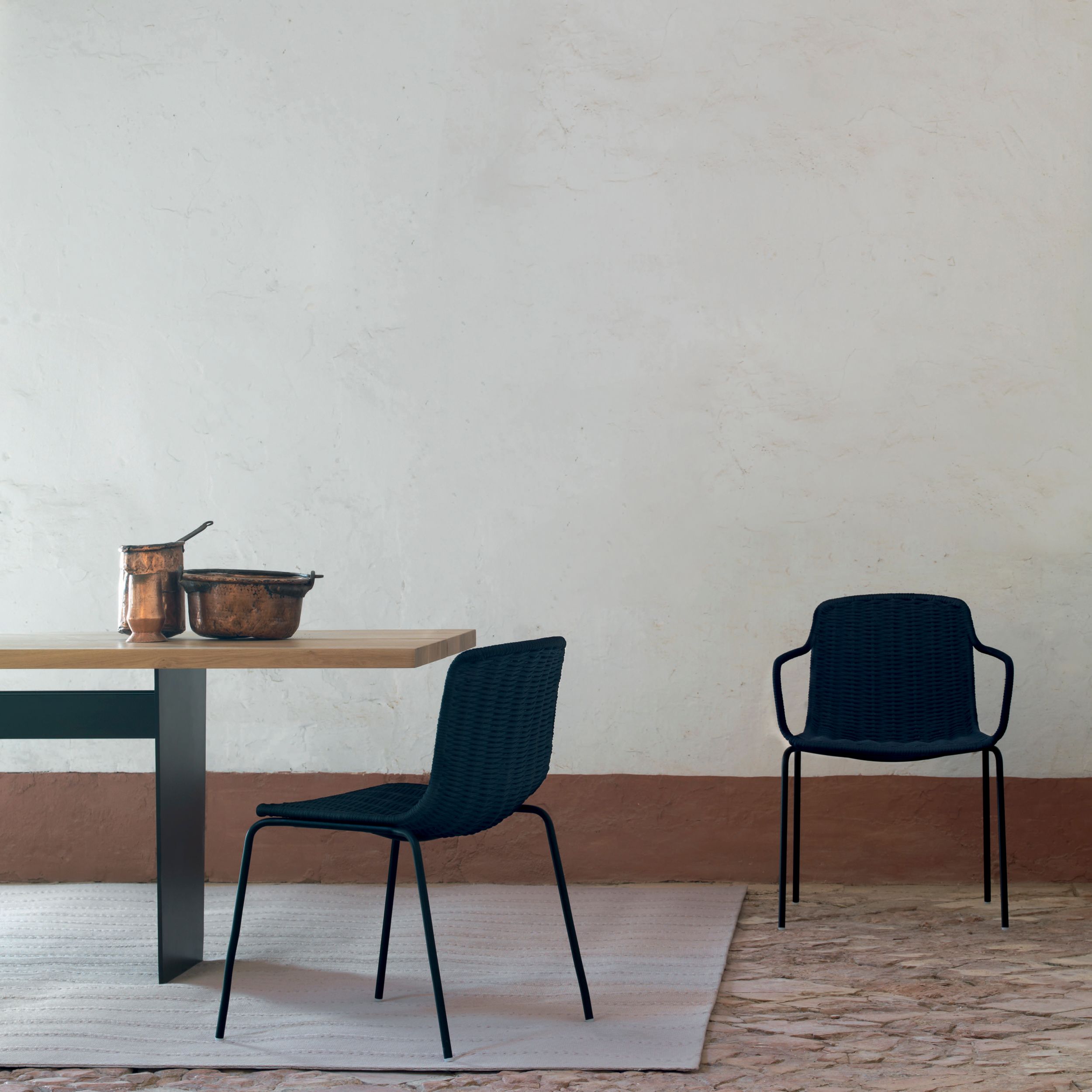 Веревочный штабелируемый садовый стул с подлокотниками EXPORMIM Lapala ARCH-00072033 - Вид №3