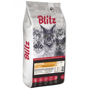 ПР0037307 Корм для кошек adult cat turkey с мясом индейки сух. 10кг Blitz