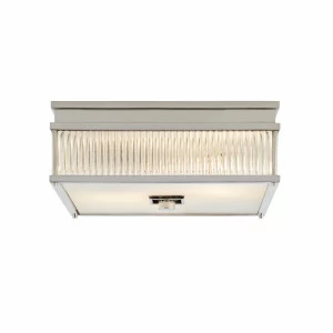 Светильник потолочный 14х40 см никель Stamford BRCH9005 nickel DELIGHT COLLECTION ДИЗАЙНЕРСКИЕ 00-3882403 Прозрачный;серебро