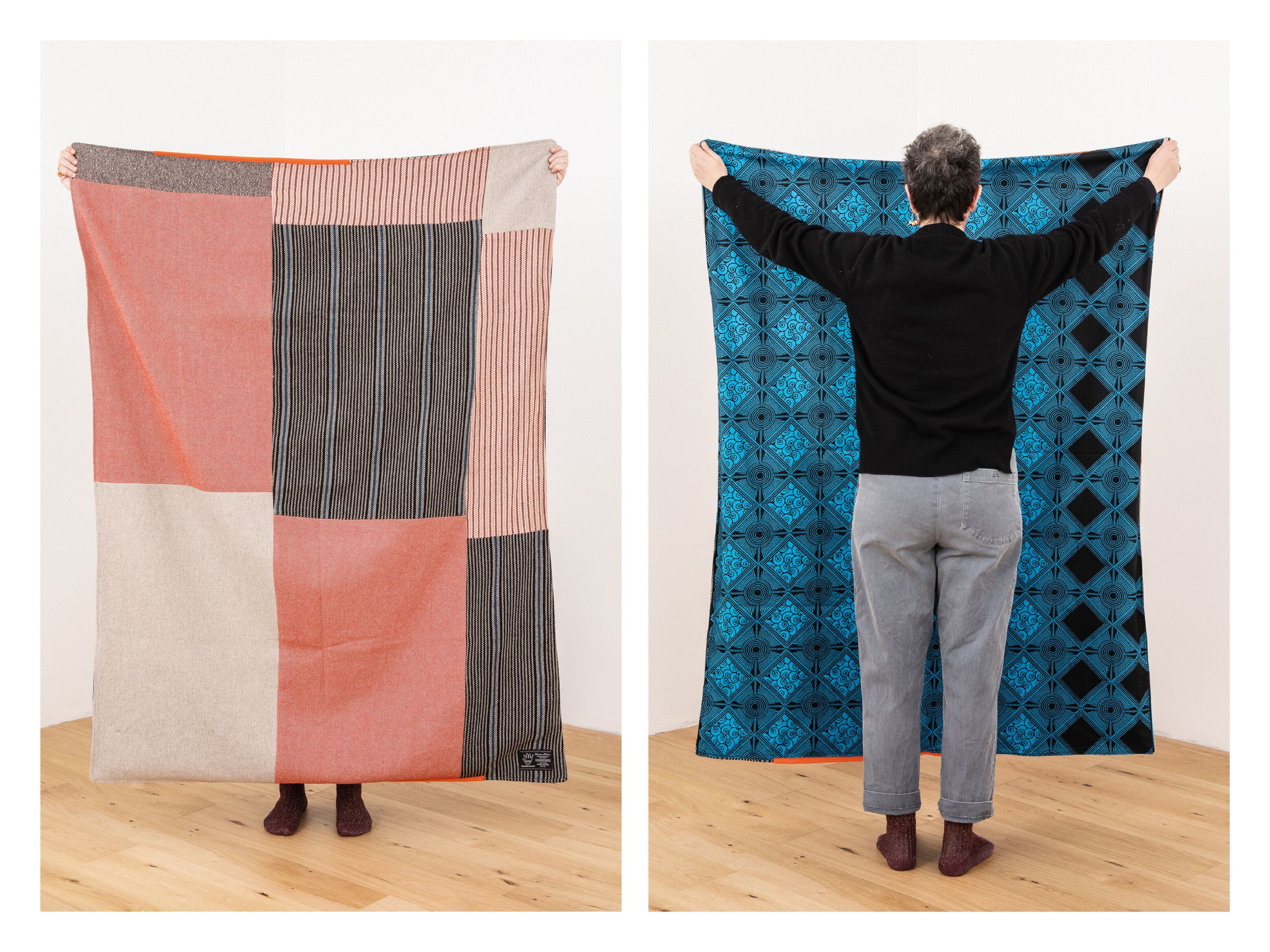 Двусторонний плед из шерсти и хлопка isOnAir 50 повторов ARCH-00135580 - Вид №1