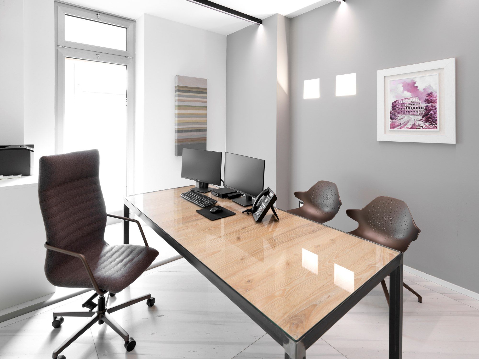 Кожаное офисное кресло с колесами SITIA Tempo ARCH-00032154 - Вид №8