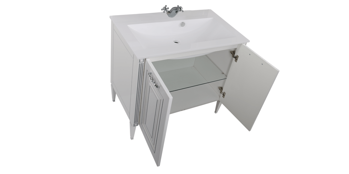 Комплект мебели Aquanet Паола 90 белый ПАЛЛАДА 00182133 - Вид №4