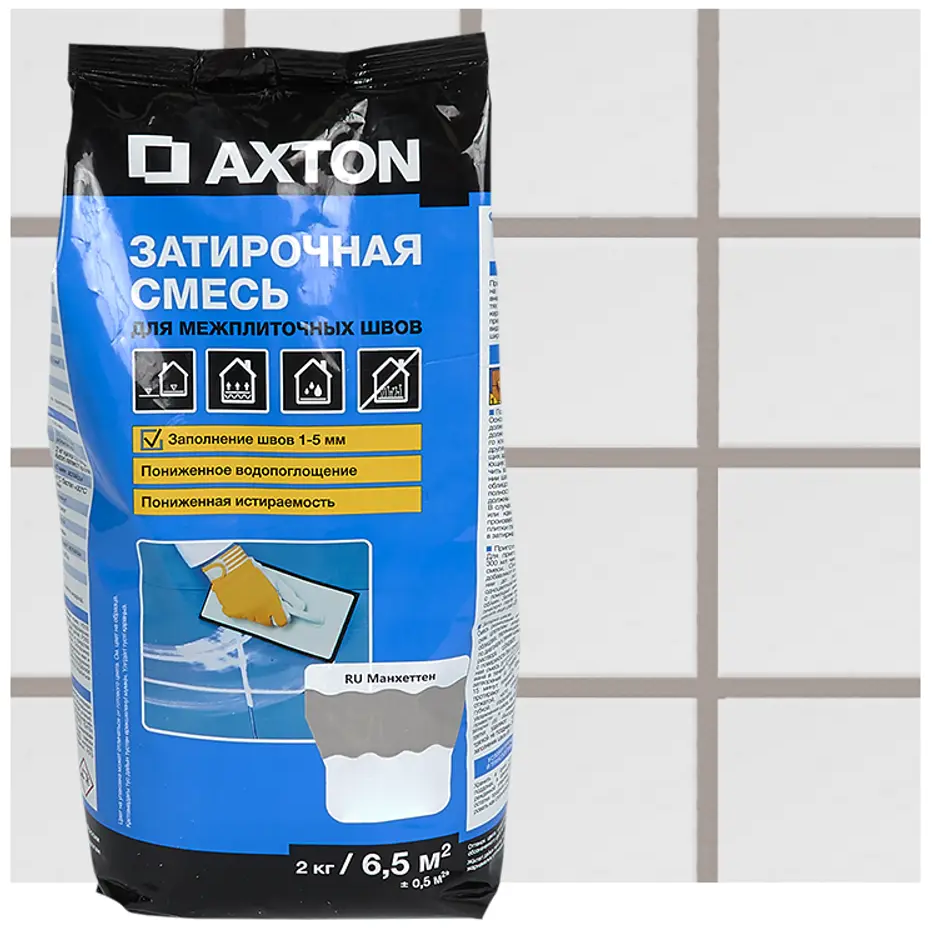 Цементная затирка Axton Manhattan для плитки и камня 2 кг 82403004