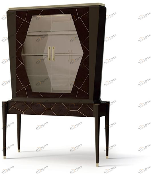 Carpanese Home Барный шкаф из дерева и стекла Contemporary 7554