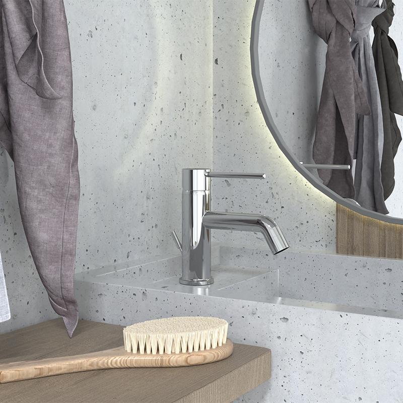 Paini Cox 78CR211LBL с длинным изливом смеситель для раковины с донным клапаном  - Вид №1