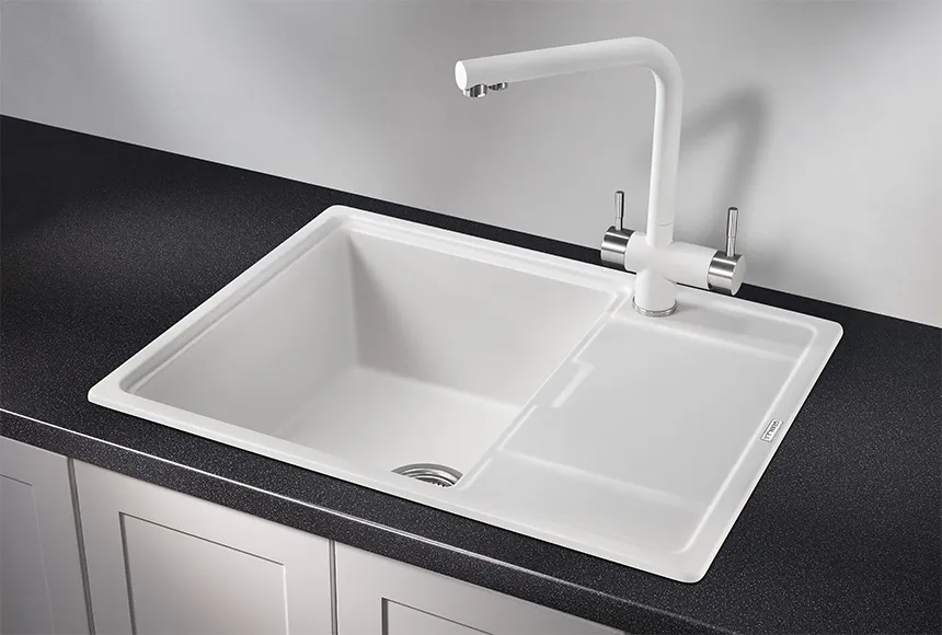 6503, АРКТИК (БЕЛЫЙ), кухонная мойка, кварц GRANULA 6503-ST188