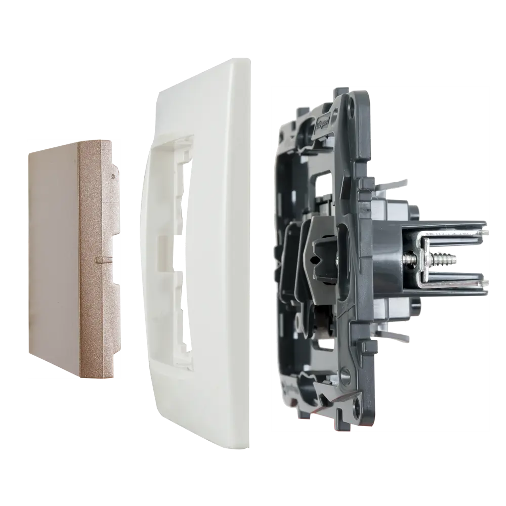 Переключатель одноклавишный - Legrand Structura - 10А 250В безвинтовые зажимы - шампань 82064610 STLM-2168639 - Вид №5