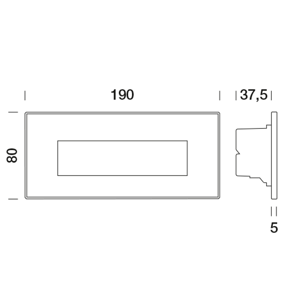 5004619 Светильник встраиваемая в стену / Наружнее освещение Platek SPY LARGE  SPY LARGE - LED 3000K Asymmetrical  - Вид №6