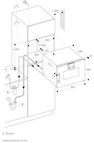 Gaggenau Комбинированная стеклянная печь Serie 200 Bsp270111  - Вид №1