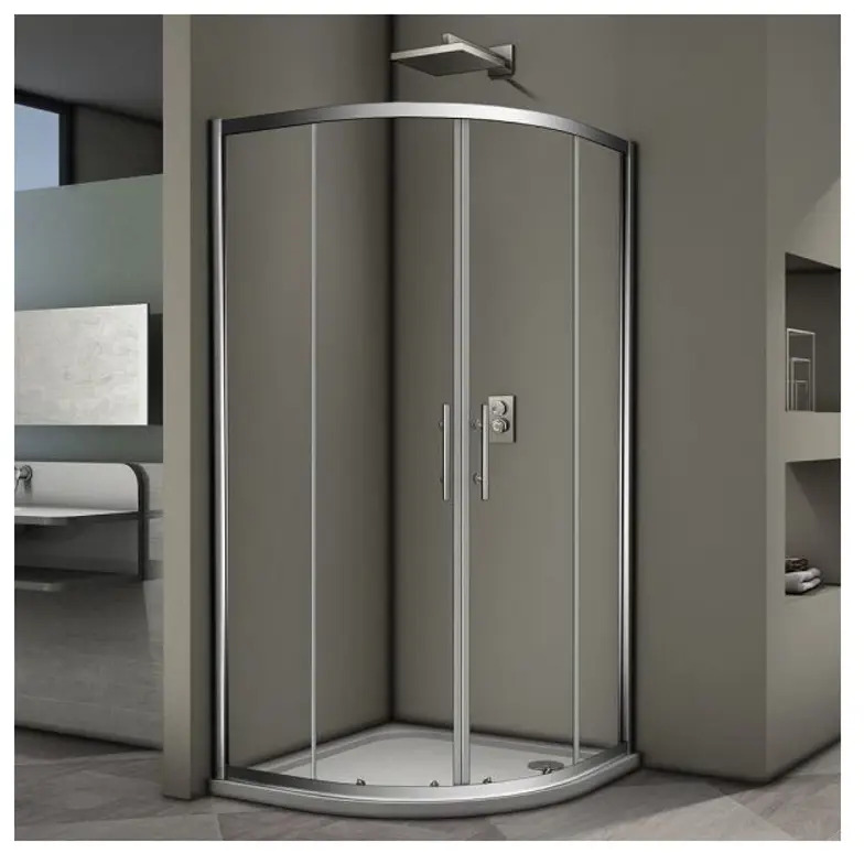 91802377 Душевой уголок Veconi Rovigo 363717, 100x100х190 профиль хром STLM-0977957