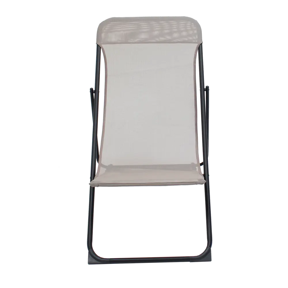 Кресло пляжное Biganos 55.5x90x86 см сталь/текстилен бежевый 80180302 STLM-2129836 Santreyd  - Вид №3