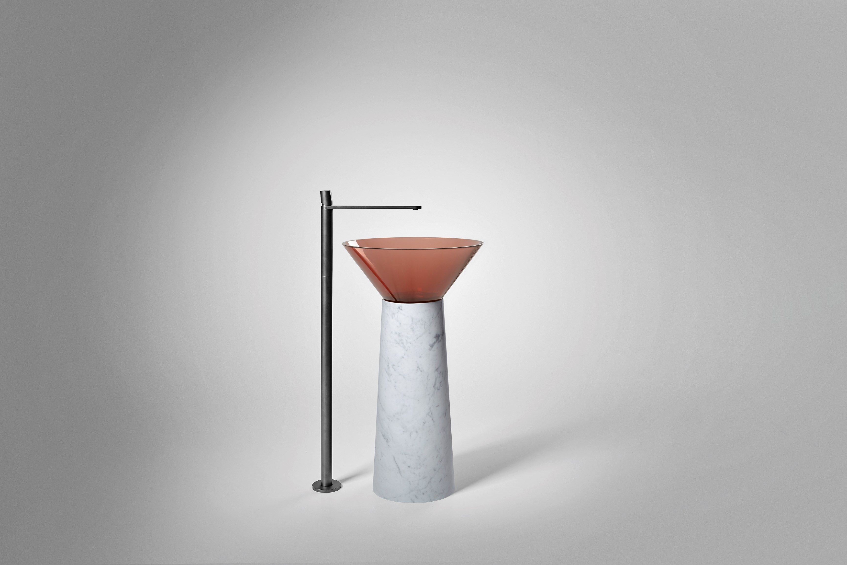 Каррарский мрамор отдельно стоящий круглый умывальник Antoniolupi ALBUME11 + ALBUME21 ARCH-00060600 - Вид №16