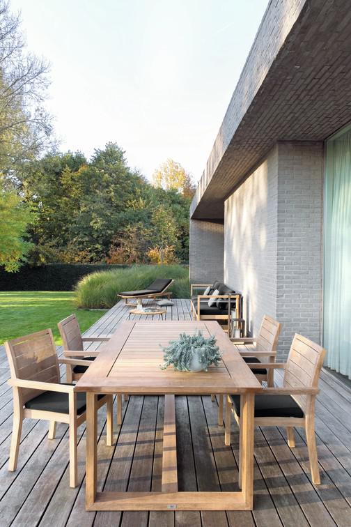 MNST1068 Обеденный стол teak 152см x 152см Manutti Siena - Вид №4