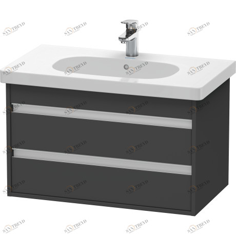 KT664704949 Ketho Тумбочка подвесная Графит матовый, декор Duravit