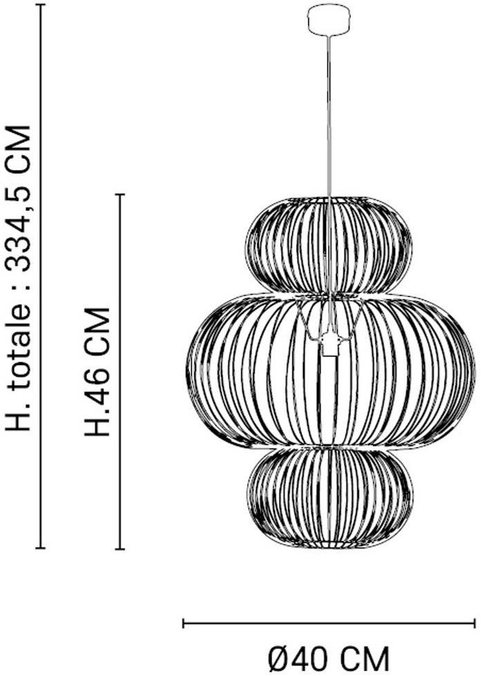 Market Set Подвесной светильник из металла Kokeshi Pr590225 - Вид №5