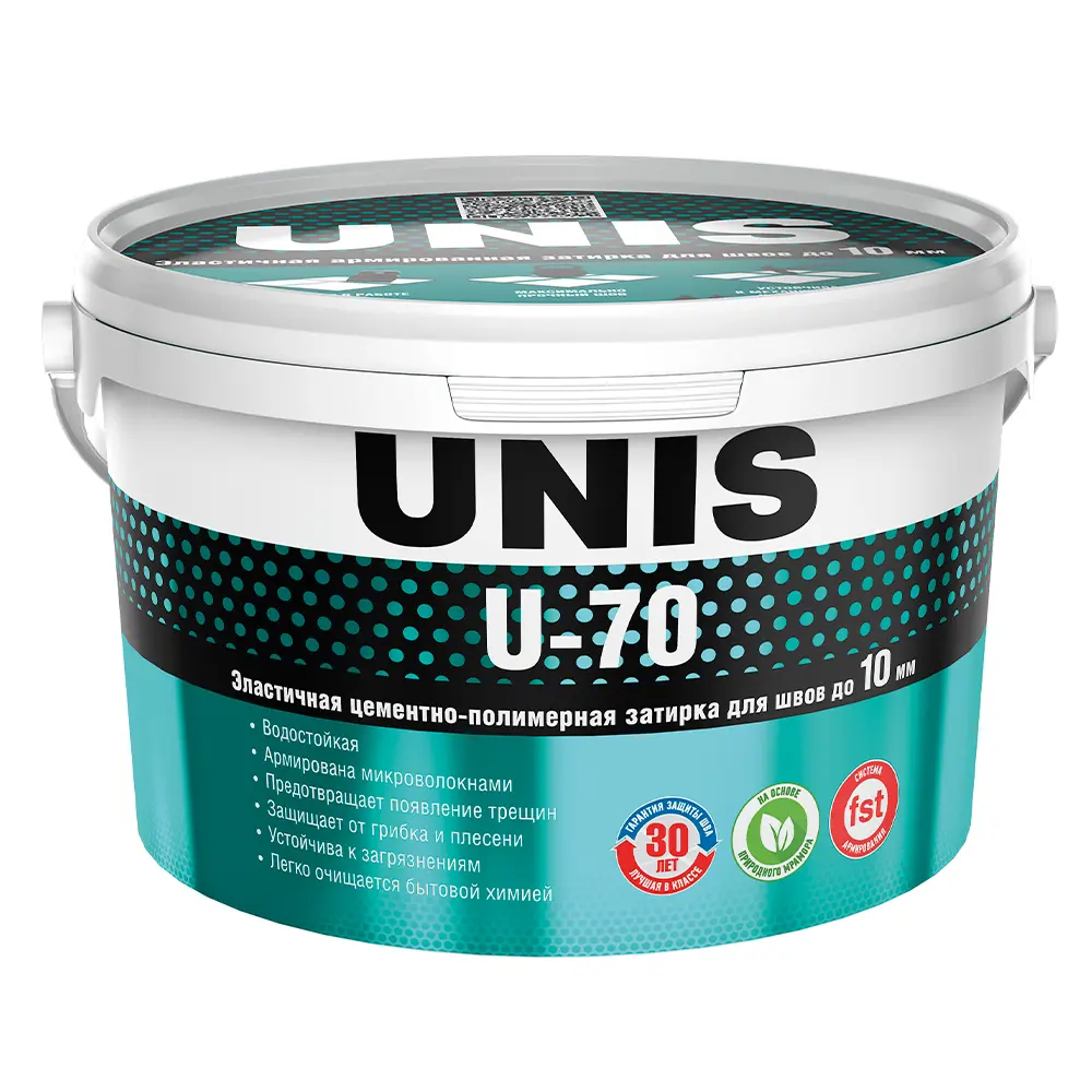 Затирка цементно-полимерная U-70 цвет графит 2 кг Unis STLM-2176209 - Вид №2