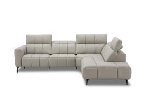Кожаный угловой диван с электроприводом