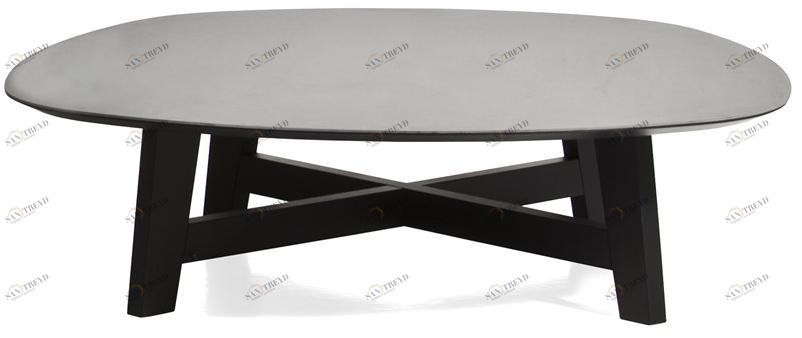 Moroso Овальный журнальный столик из ламинама® или alpi® с деревянной основой sun-id-1475236