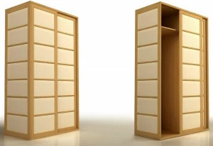 Cinius Шкаф-купе из бука с раздвижными дверцами Shoji