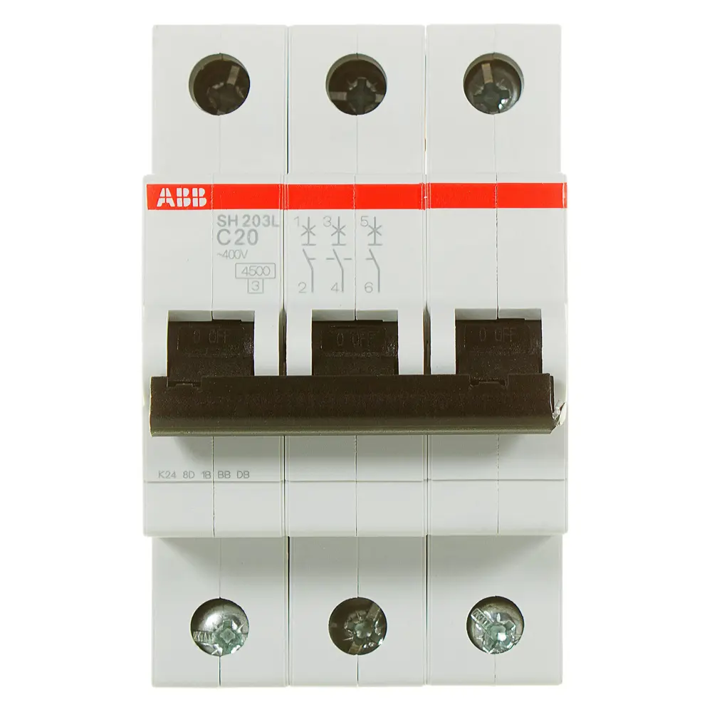 Автоматический выключатель ABB SH203L 3P C20 А 4.5 кА 2CDS243001R0204 10062010 STLM-2046645  - Вид №1