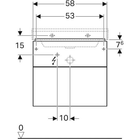 500.506.43.1 Шкафчик для раковины Geberit Xeno², с двумя выдвижными ящиками Geberit  - Вид №13