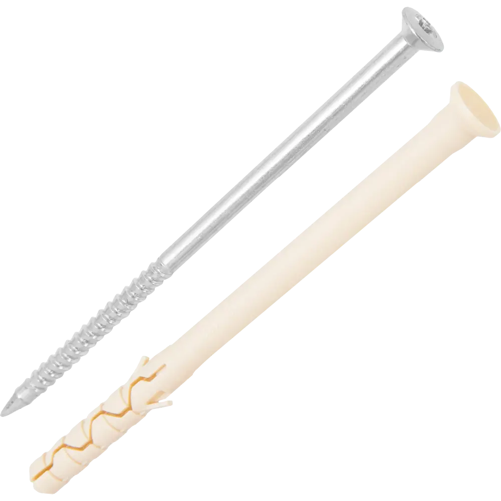 Дюбель-гвоздь с потайной манжетой 8x120 мм нейлон/углеродистая сталь 40 шт ЕВРОПАРТНЕР STLM-2020049 - Вид №1