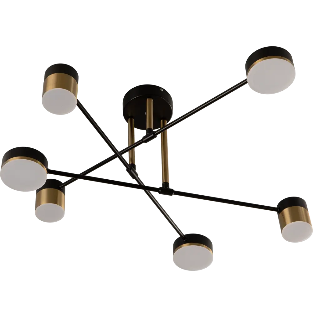 Люстра потолочная светодиодная Escada 10244/6LED с пультом управления, 8 м², регулируемый белый свет, цвет черный 89195521 STLM-2019404  - Вид №1