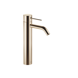 META  SLIM Смеситель для раковины, однорычажный, с приподнятым основанием, без донного клапана - Матовое светлое золото