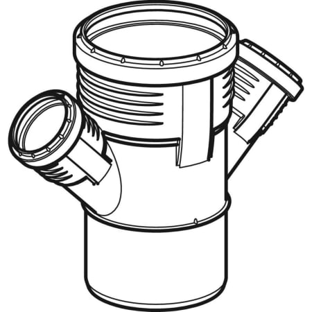 GEBERIT 390.469.14.1 Крестовина Geberit Silent-PP 45°  - Вид №1