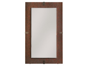 Прямоугольное зеркало с рамкой из ткани и стекла