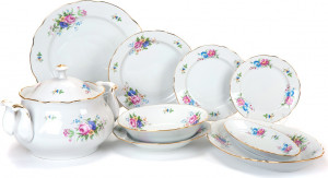 10643294 Дулевский фарфор Сервиз столовый 6/29 "Аппетитный" " Английский сад" Фарфор