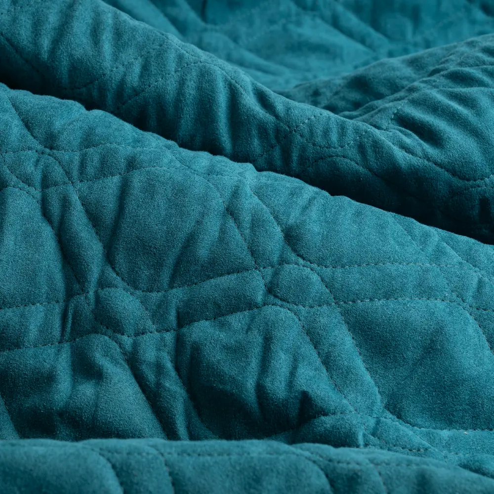 Покрывало 220x240 см, замша, цвет бирюза Бельвита STLM-2081673 - Вид №2