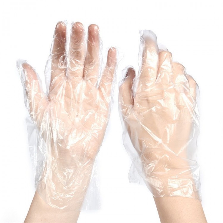 МСК 0188 Перчатки полиэтиленовые одноразовые (упаковка 100 шт) размер M, L Santreyd 