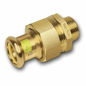 1113431812 SANHA 11343G пресс-фитинг газ, бронза, сгон самоуплот. ВПр-НР 18x1/2 мм